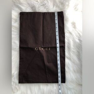 GUCCI Storage Drawstring Dust Bag Dark Brown 17.245"X 11” Travel Protection